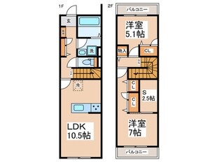 サンテラス大倉山の物件間取画像